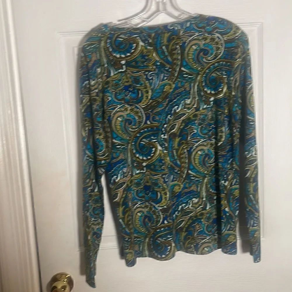 Chico Long Sleeve Hand Beaded Cut Class Top - Picture 1 of 3